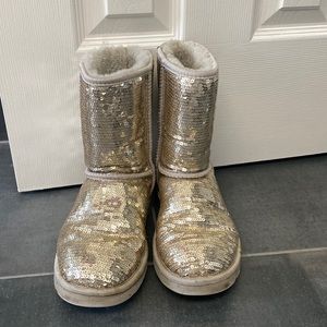 Gold sequin Uggs